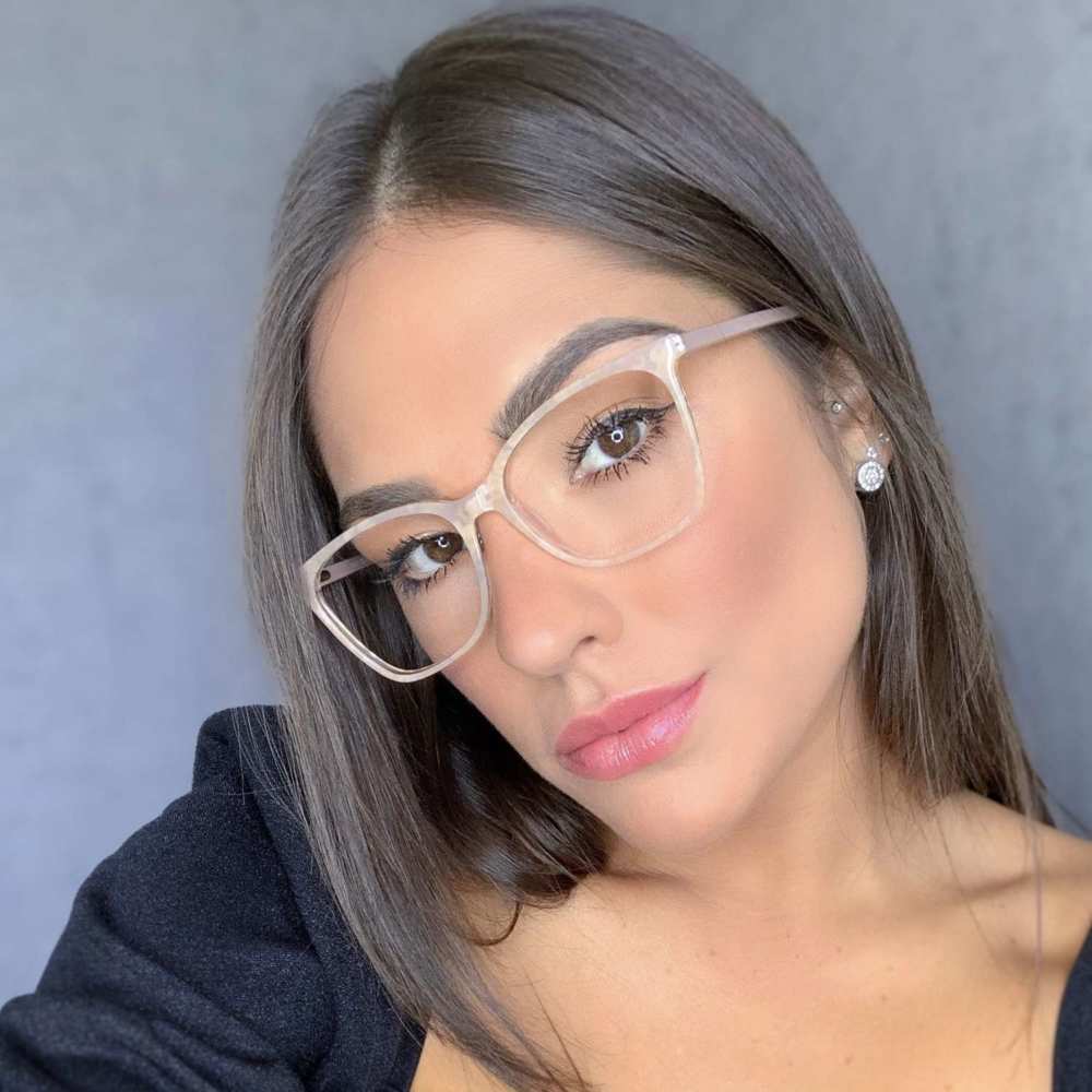 oticagriss armacao para grau retangular 163 nude