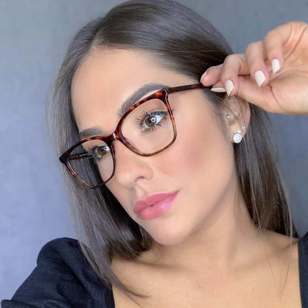 oticagriss armacao para grau retangular 163 tartaruga 2