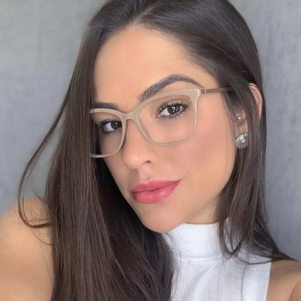 oticagriss armacao para grau retangular 164 nude 3