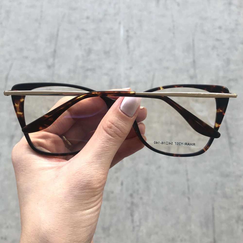 oticagriss armacao para grau retangular 166 tartaruga 1