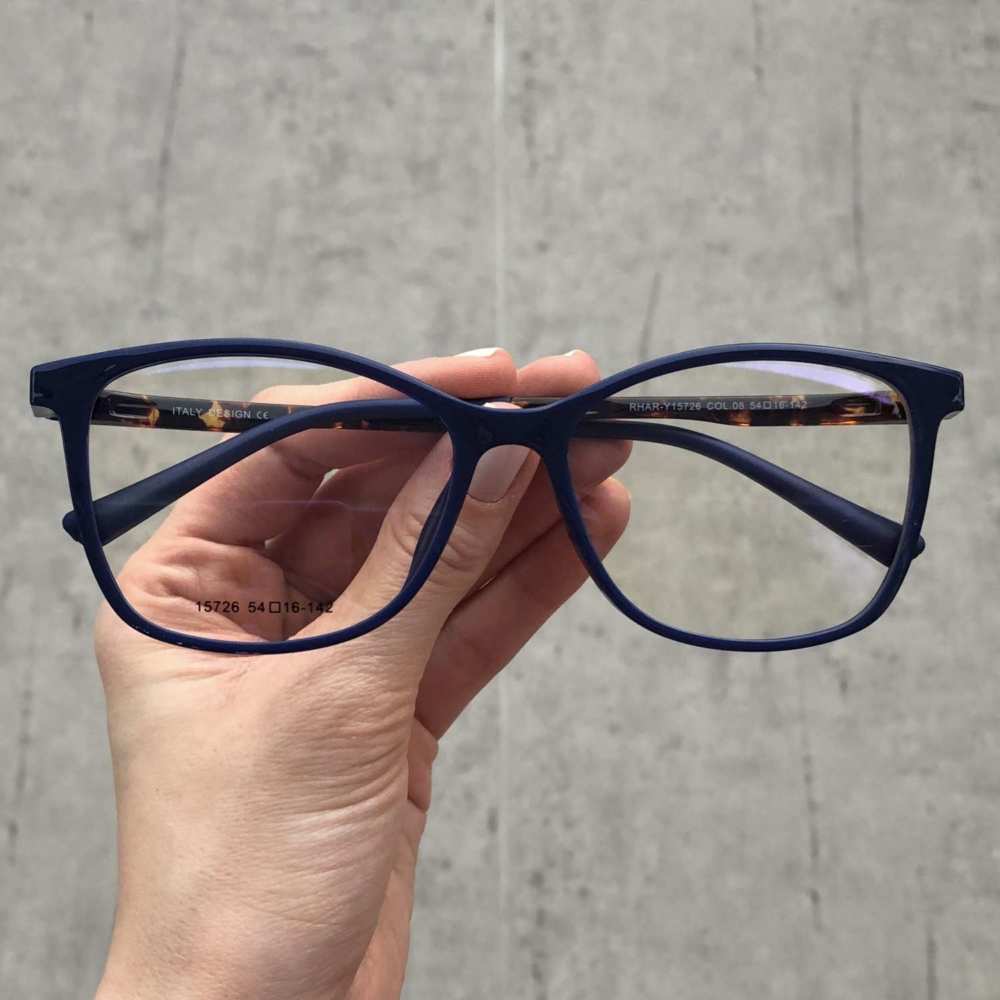 oticagriss oculos clip on retangular 168 azul com tartaruga 1