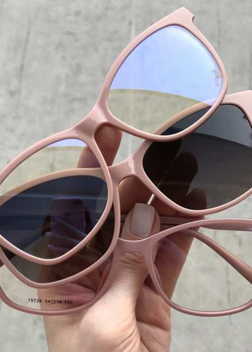 oticagriss oculos clip on retangular 168 rosa 3