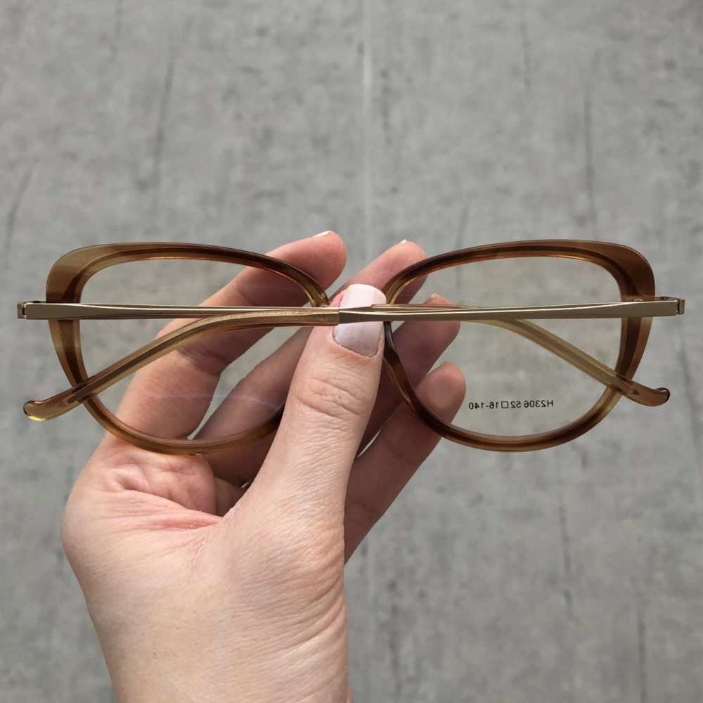 oticagriss oculos de grau gatinho marrom transparente 172 1