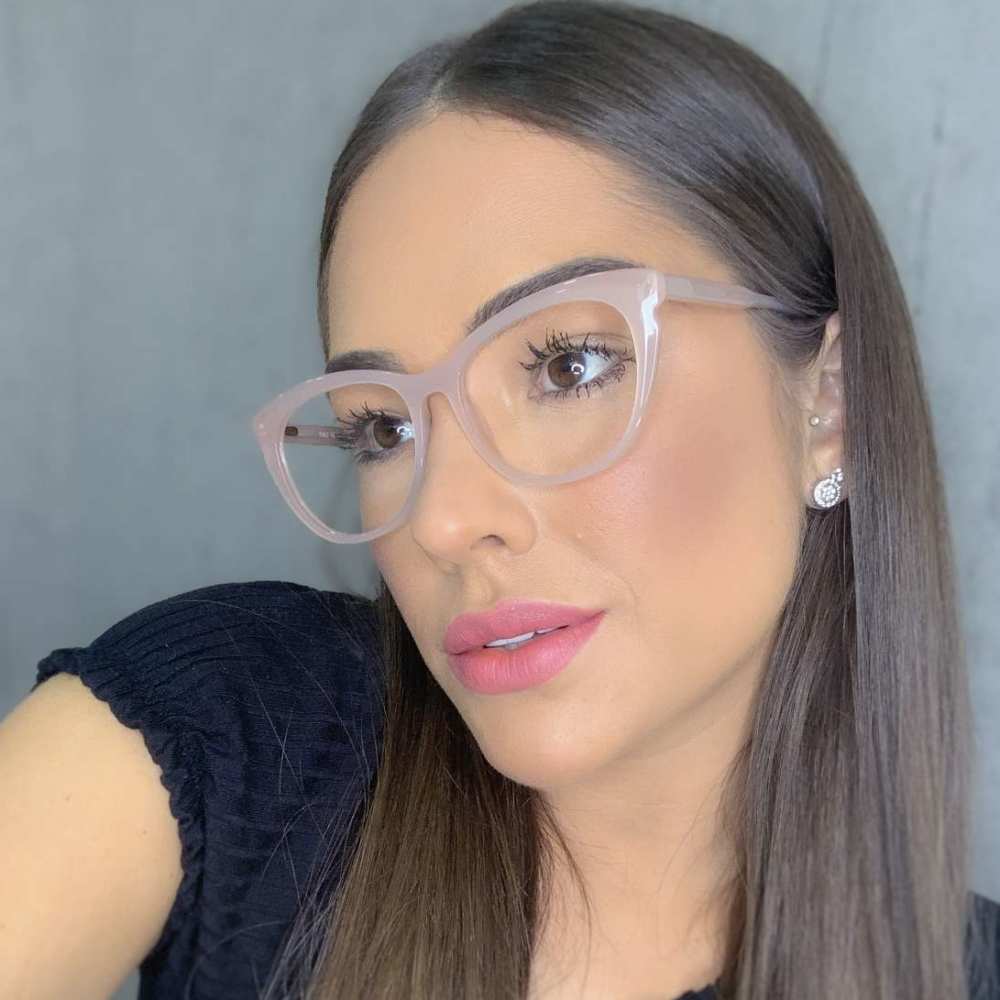oticagriss oculos de grau gatinho rosa 176