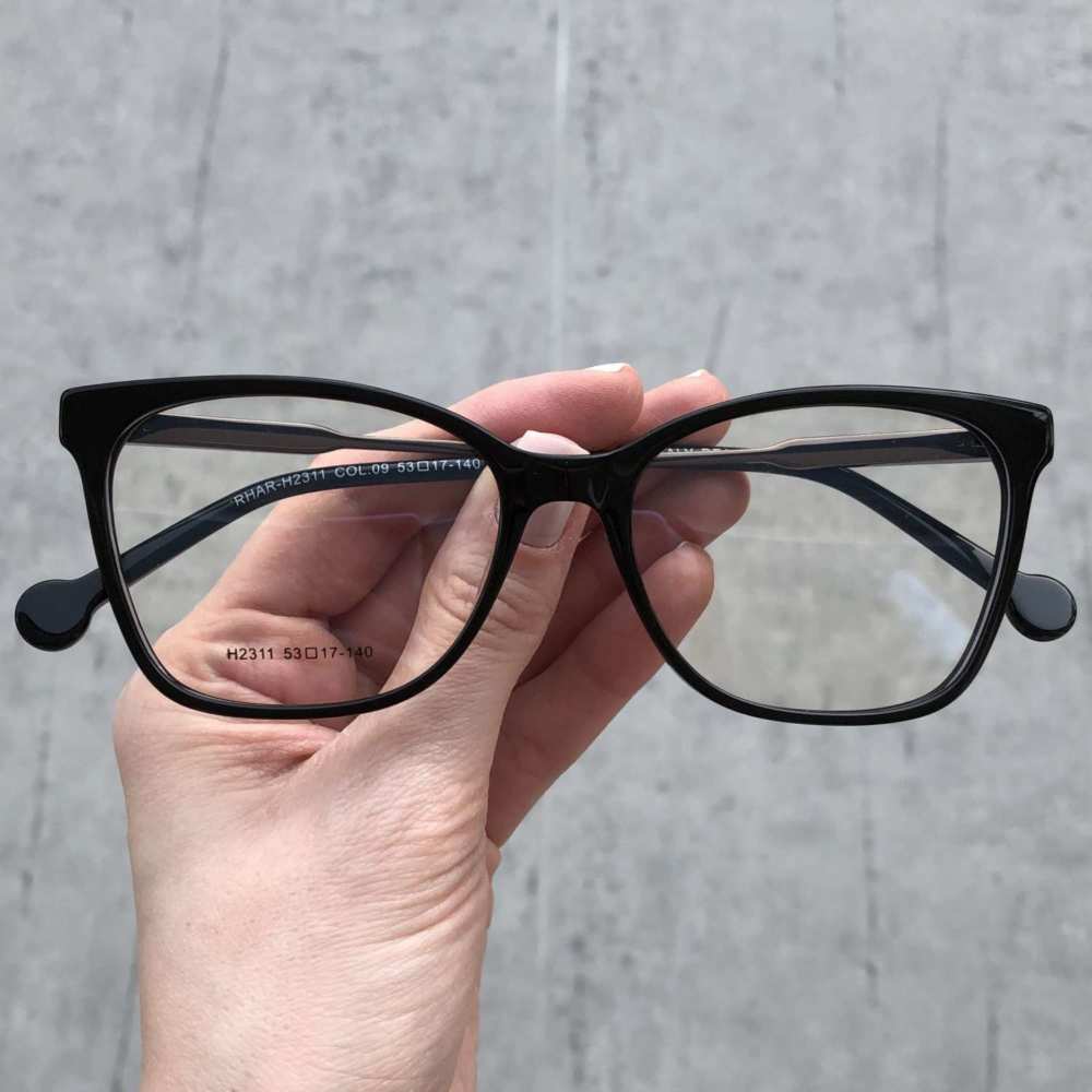 oticagriss oculos de grau quadrado preto 170