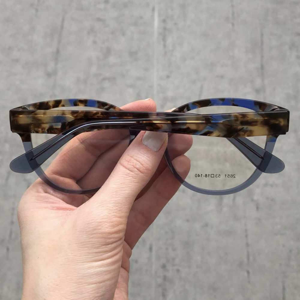 oticagriss oculos de grau redondo azul com tartaruga 173 1