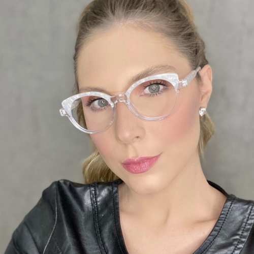 oticagriss oculos de grau gatinho transparente 184