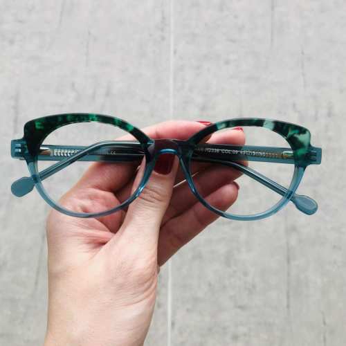oticagriss oculos de grau gatinho verde com tartaruga 184 3