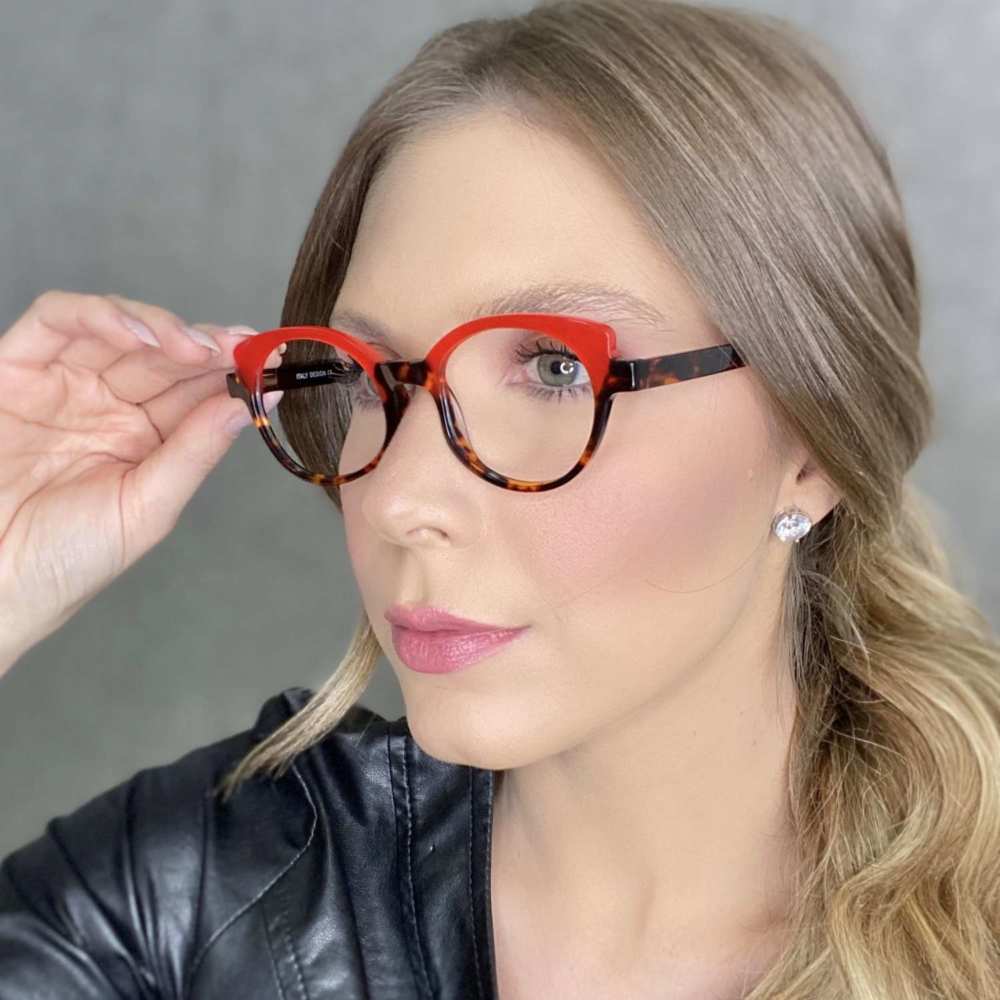 oticagriss oculos de grau gatinho vermelho com tartaruga 184 oticagriss oculos de grau gatinho vermelho com tartaruga 184