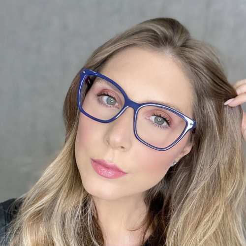 oticagriss oculos de grau quadrado azul com tartaruga183 1