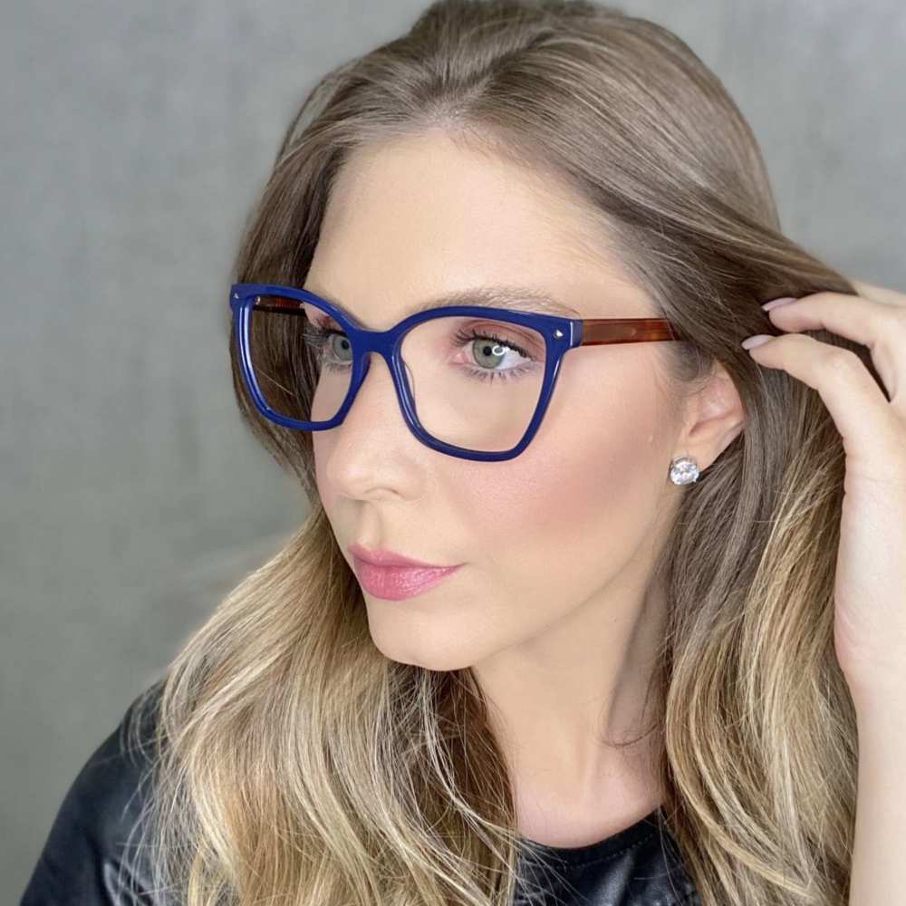 oticagriss oculos de grau quadrado azul com tartaruga183 oticagriss oculos de grau quadrado azul com tartaruga183