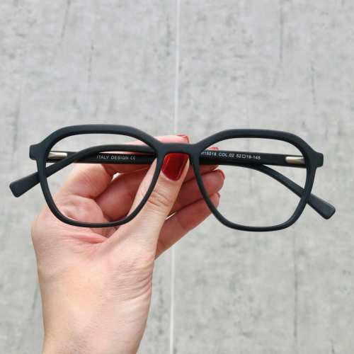oticagriss oculos de grau quadrado preto fosco 182 3