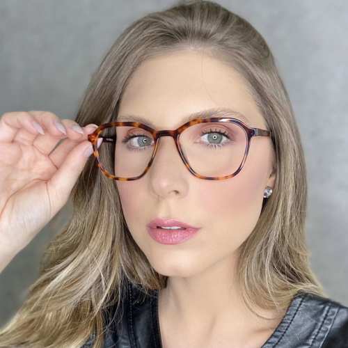 oticagriss oculos de grau quadrado rajado 182
