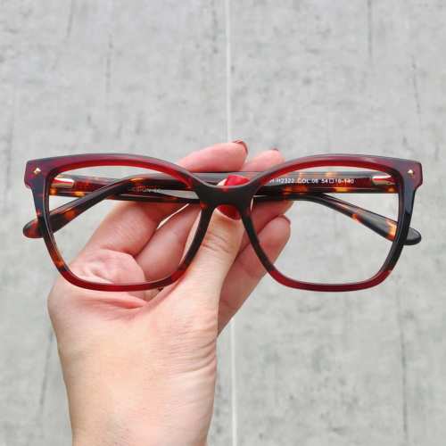 oticagriss oculos de grau quadrado vermelho com tartaruga 183