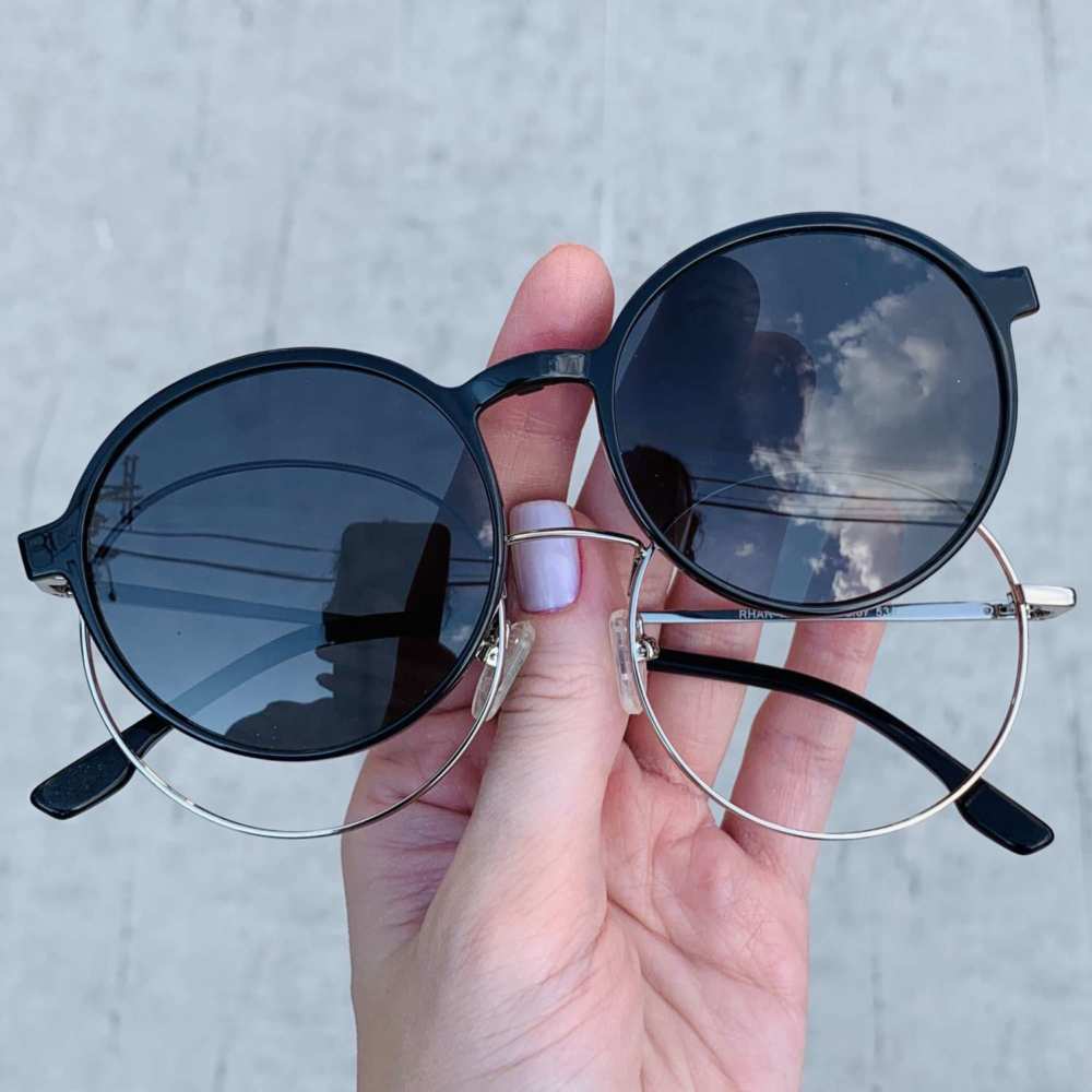 oticagriss oculos clip on redondo prata 185 8 oticagriss oculos clip on redondo prata 185 8