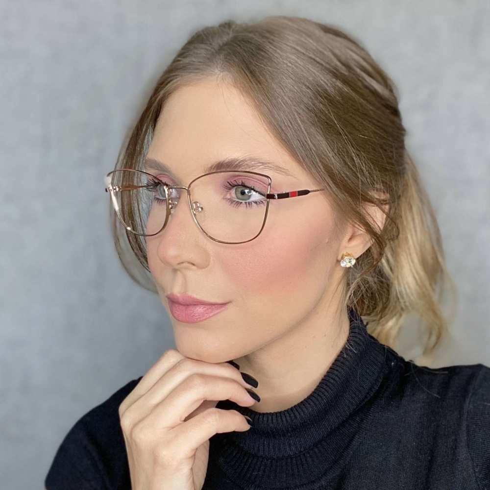 oticagriss oculos de grau quadrado dourado com marsala 194 oticagriss oculos de grau quadrado dourado com marsala 194