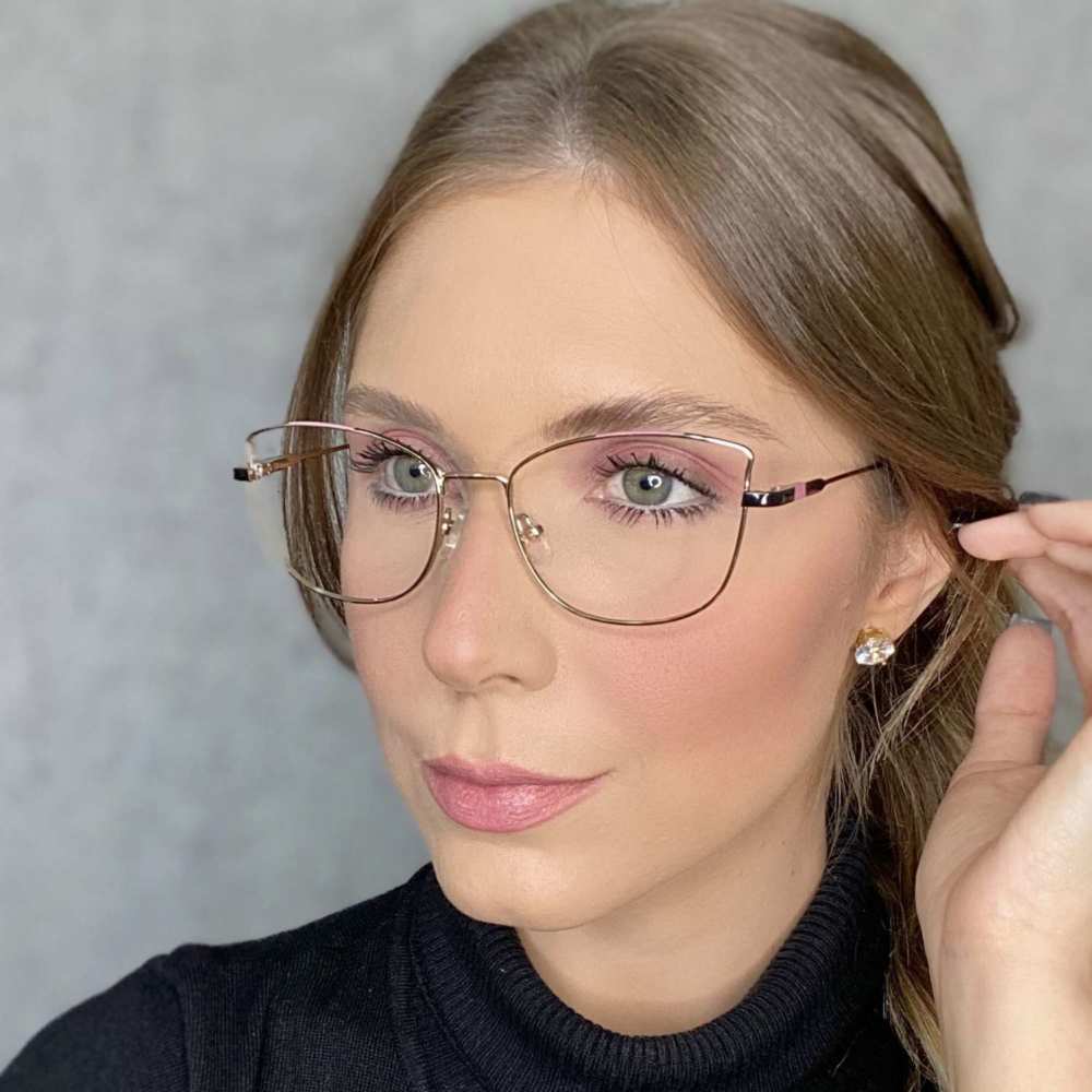 oticagriss oculos de grau quadrado dourado com preto 194 1