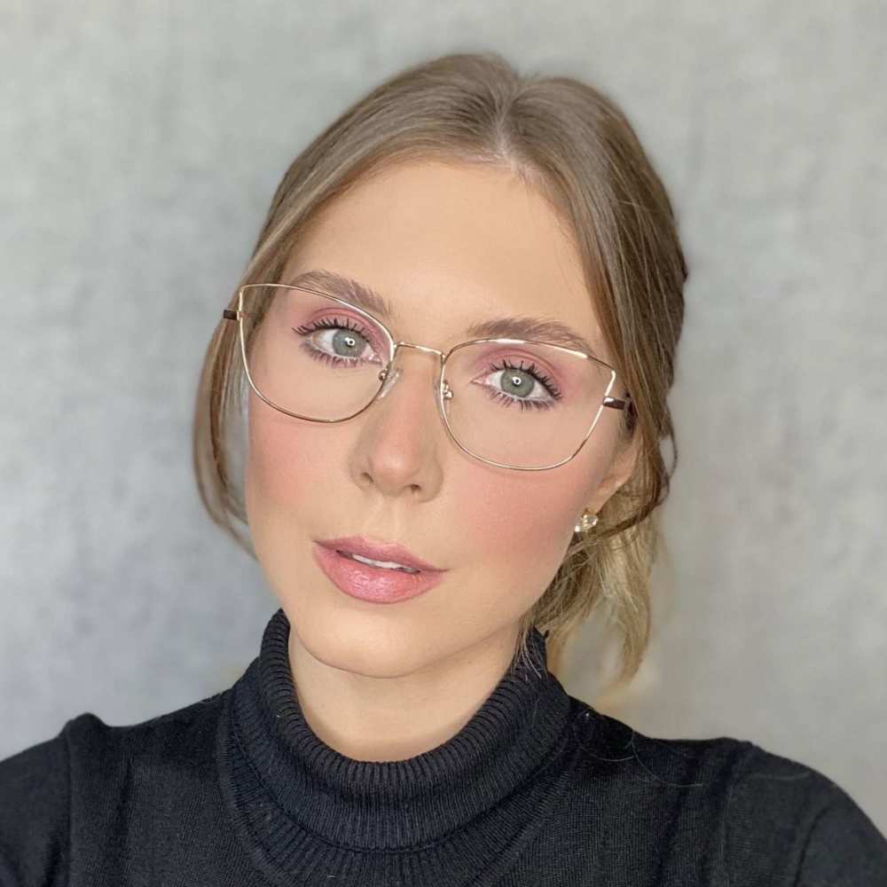 oticagriss oculos de grau quadrado dourado com preto 194