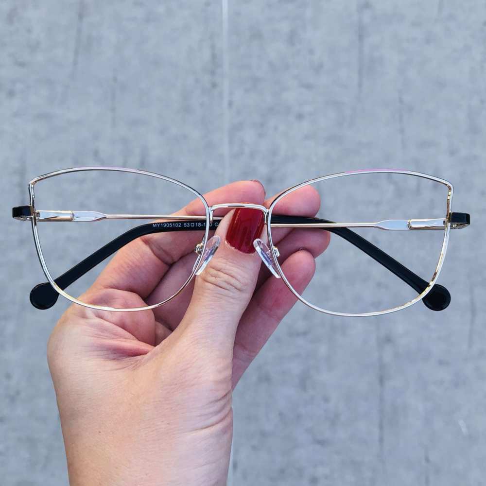 oticagriss oculos de grau quadrado dourado com preto 194 3