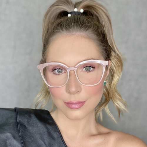 oticagriss oculos de grau quadrado nude 187