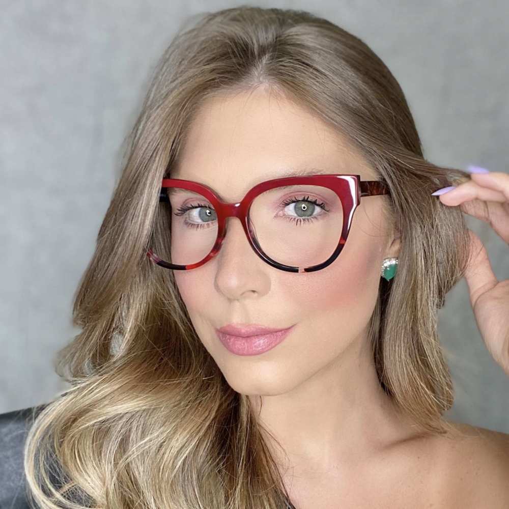 oticagriss oculos de grau retangular vermelho com tartaruga 189 oticagriss oculos de grau retangular vermelho com tartaruga 189