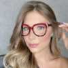 oticagriss oculos de grau retangular vermelho com tartaruga 189 oticagriss oculos de grau retangular vermelho com tartaruga 189