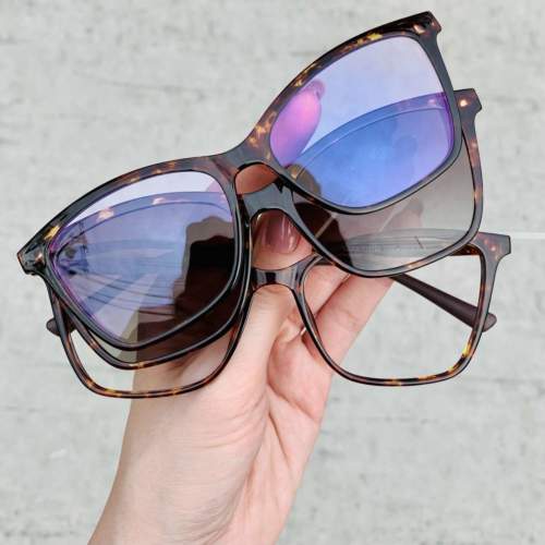oticagriss oculos de grau clip on tartaruga 196