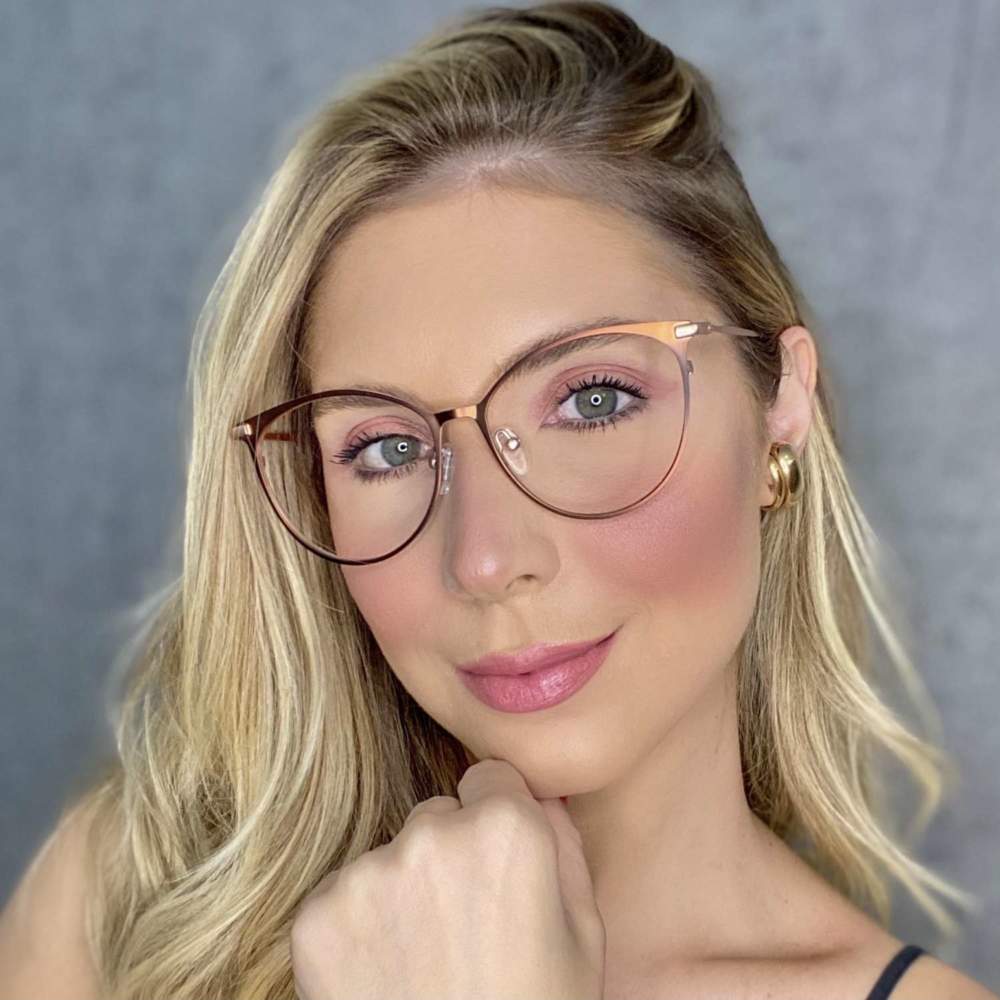 oticagriss oculos de grau gatinho marrom 200 2