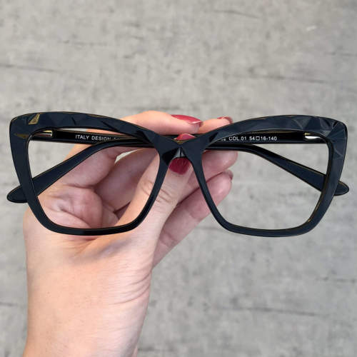 oticagriss oculos de grau gatinho preto 195