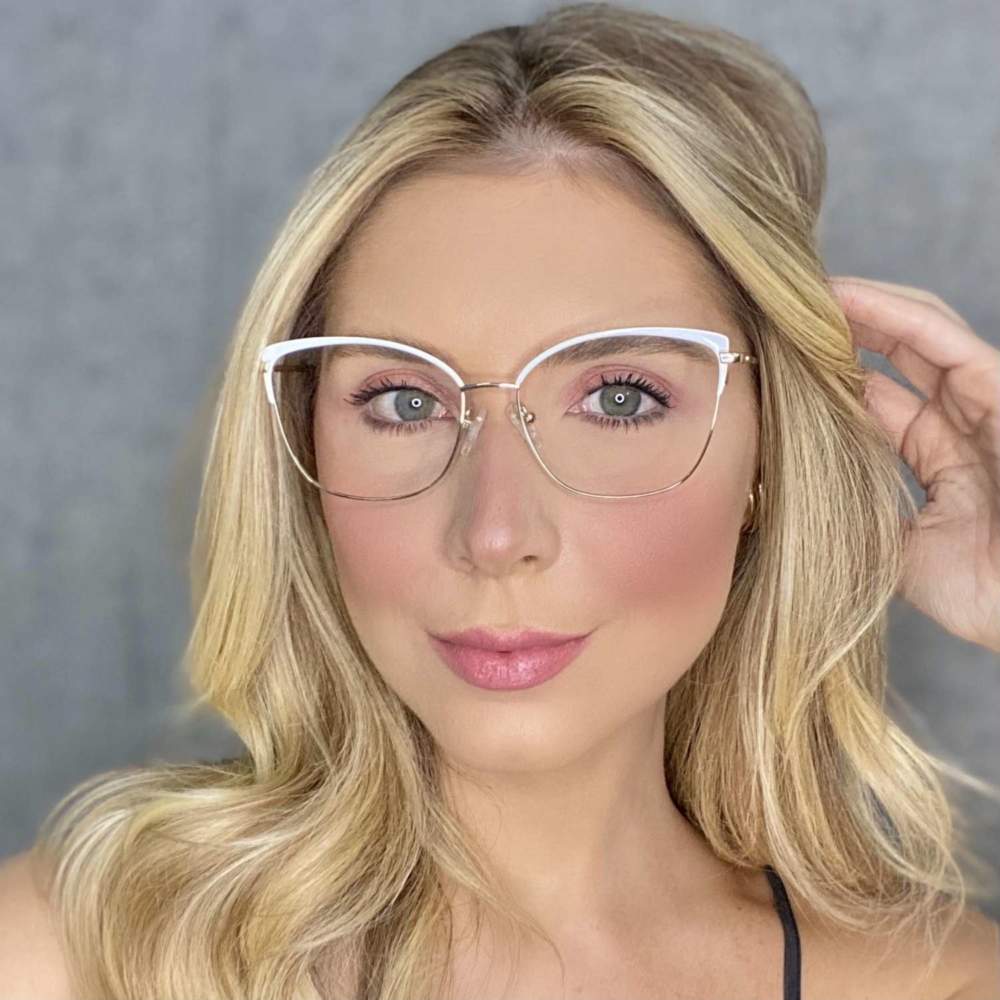 oticagriss oculos de grau quadrado branco 203