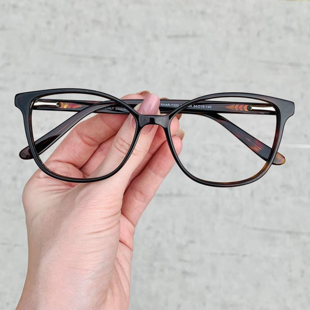 oticagriss oculos de grau retangular tartaruga 158