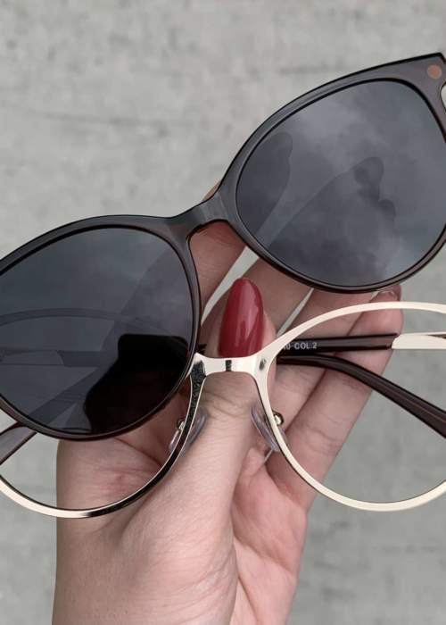 oticagriss oculos clip on marrom 205