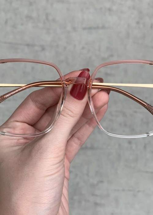 oticagriss oculos de grau quadrado rosa 208 2