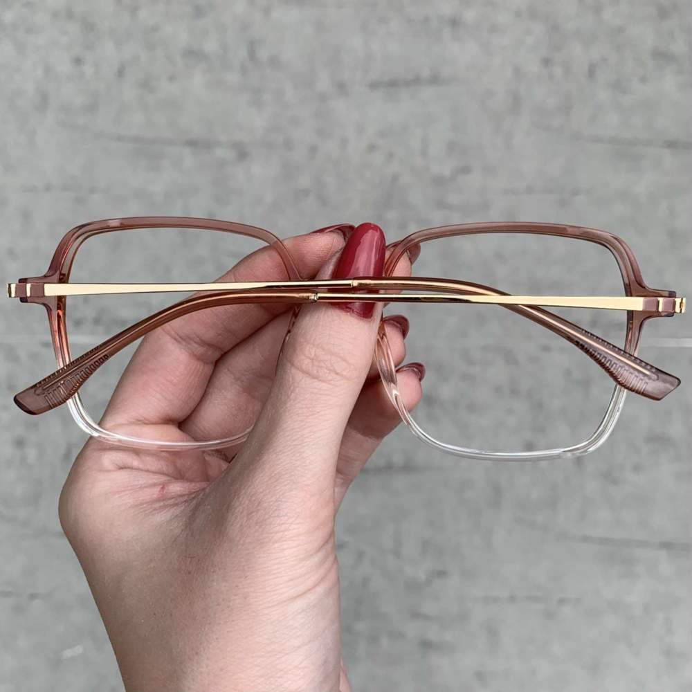 oticagriss oculos de grau quadrado rosa 208 3