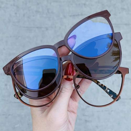 oticagriss oculos 3 em 1 clip on marrom 211 4