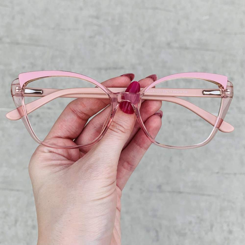 oticagriss oculos de grau gatinho rosa 214