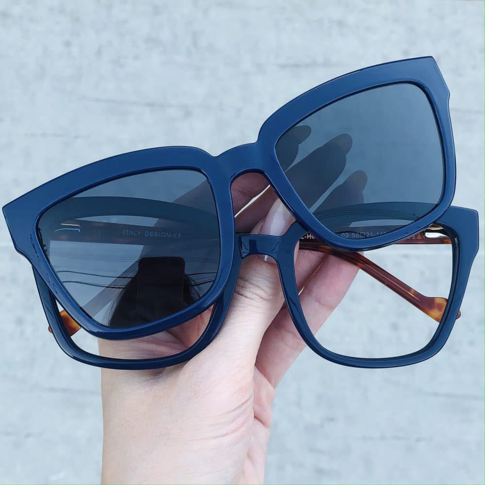 oticagriss oculos clip on em acetato quadrado azul 227 oticagriss oculos clip on em acetato quadrado azul 227