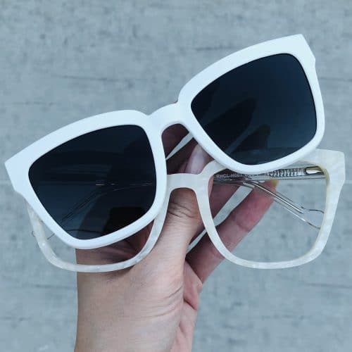 oticagriss oculos clip on em acetato quadrado madreperola 227