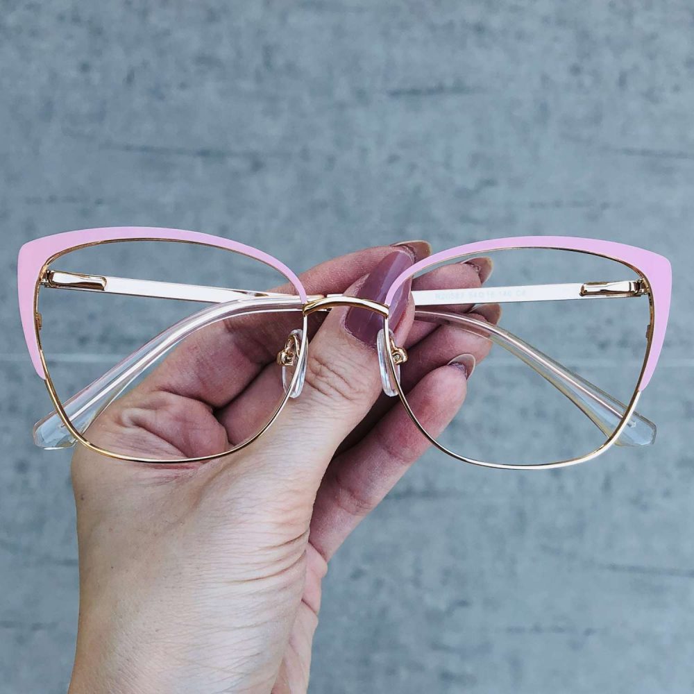 oticagriss oculos de grau em metal gatinho rosa 218 2 oticagriss oculos de grau em metal gatinho rosa 218 2