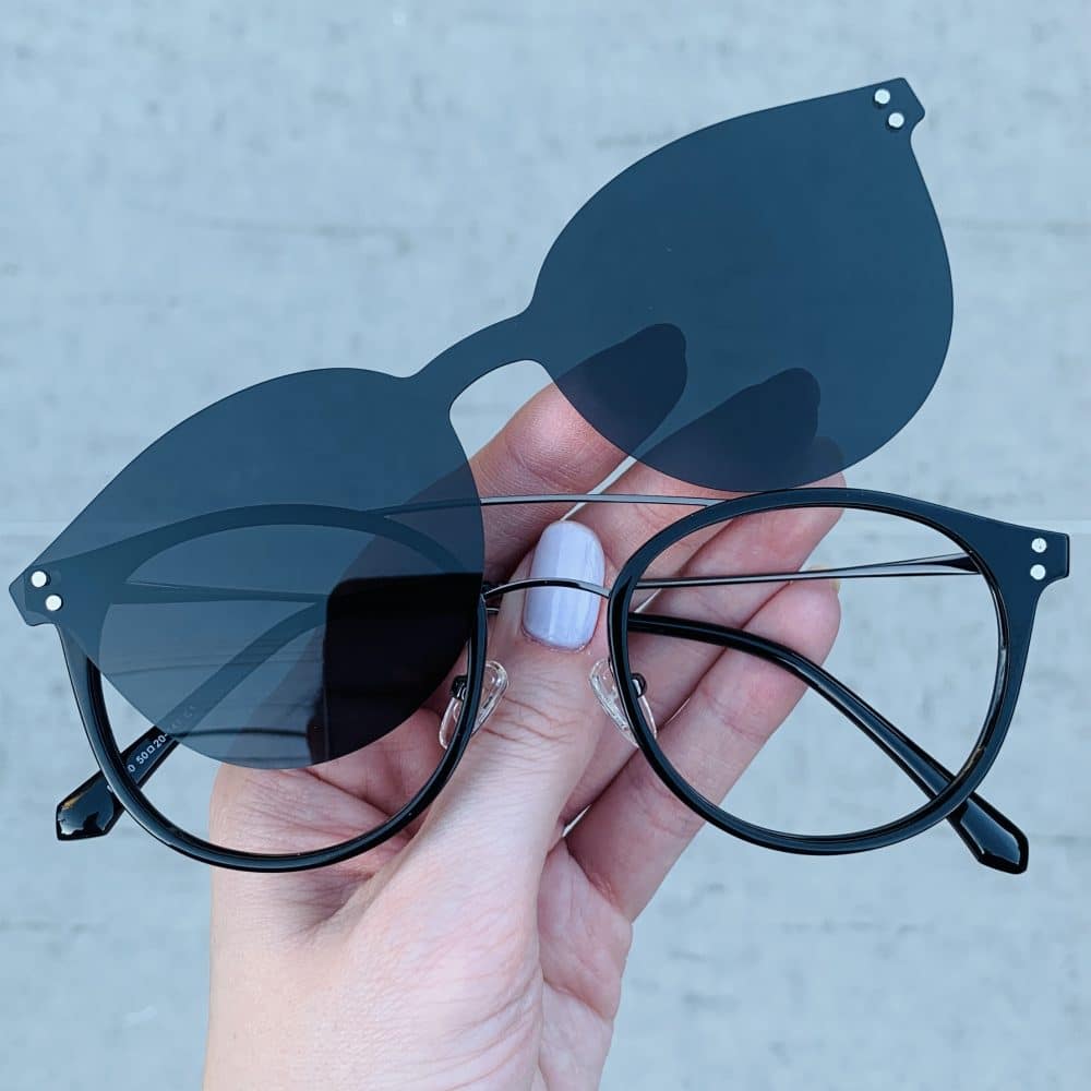 oticagriss oculos clip on 2 em 1 redondo prata com preto 239 oticagriss oculos clip on 2 em 1 redondo prata com preto 239