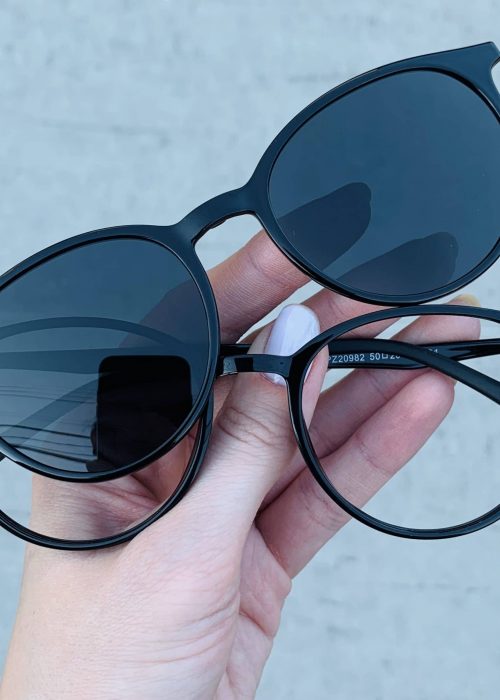 oticagriss oculos clip on 2 em 1 redondo preto 241