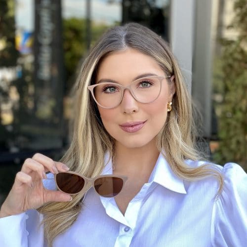 oticagriss oculos clip on 3 em 1 gatinho 229 nude 3