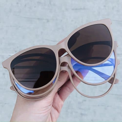 oticagriss oculos clip on 3 em 1 gatinho 229 nude