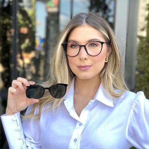oticagriss oculos clip on 3 em 1 gatinho 230 preto 4
