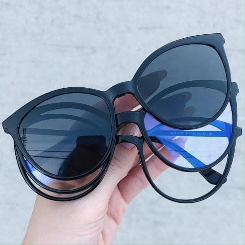 oticagriss oculos clip on 3 em 1 gatinho 230 preto