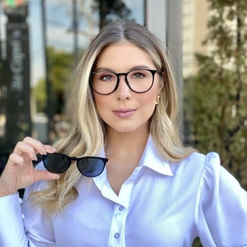 oticagriss oculos clip on 3 em 1 retangular preto 231 3