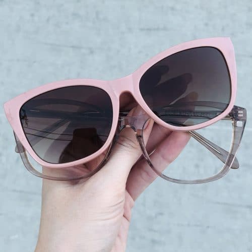 oticagriss oculos clip on em acetato gatinho nude 228