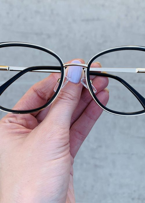 oticagriss oculos de grau em metal quadrado preto 232