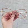 oticagriss oculos de grau em metal quadrado rose 232 oticagriss oculos de grau em metal quadrado rose 232