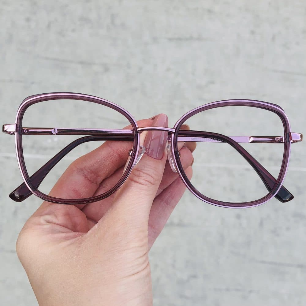 oticagriss oculos de grau em metal quadrado roxo 232 oticagriss oculos de grau em metal quadrado roxo 232